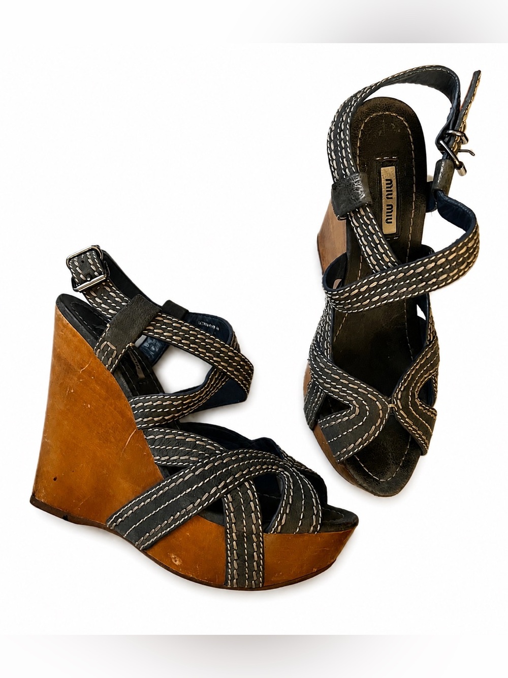 Miu Miu Wedge Platform Heels